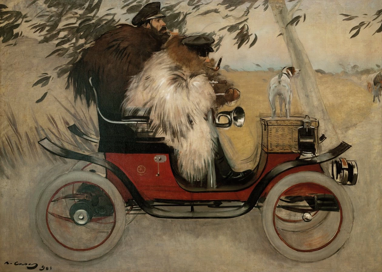 Ramon Casas - Ramon Casas e Pere Romeu in un'automobile